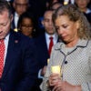 Reps. Josh Gottheimer, D-N.J., and Debbie Wasserman Schultz, D-Fla., participate in a vigil for Israel on the steps of the Capitol on Oct. 12, 2023, in the wake of Hamas' attack on Israel five days earlier.