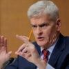 Sen. Bill Cassidy, R-La., gestures during a Senate committee hearing on March 14.
