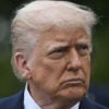 Donald Trump stares to the right