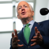 Sen. John Cornyn, R-Texas, speaks with reporters on April 7 in Washington.