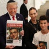 Donald Trump with the family of Edan Alexander.